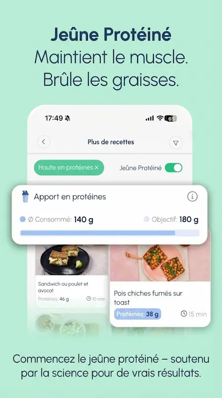 Capture d'écran de l'application Fastic sur Android
