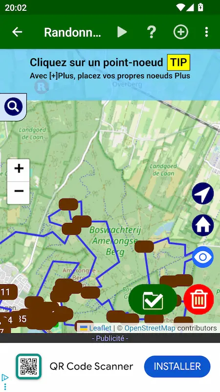 Capture d'écran de l'appli Fietsknoop sur Android