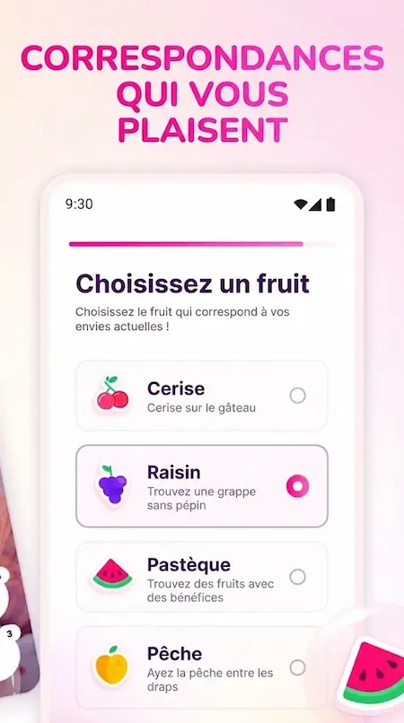 Capture d'écran de l'application Fruitz sur Android