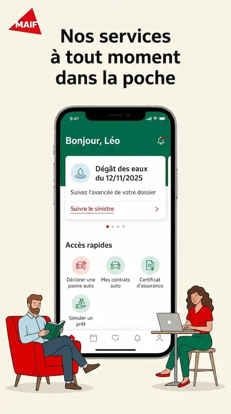 Capture d'écran de l'application MAIF sur Android