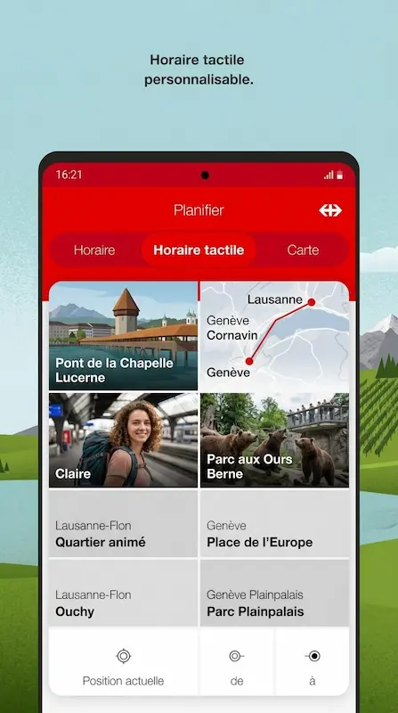 Capture d'écran de l'appli Mobile CFF sur Android