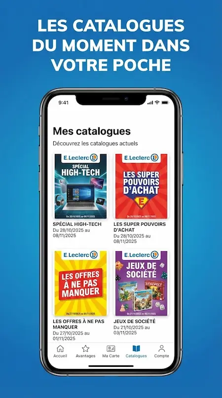 Capture d'écran de l'application Mon E.Leclerc sur Android