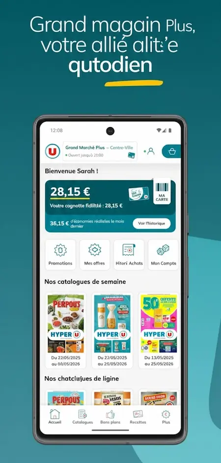 Capture d'écran de l'application Mon Magasin U sur Android