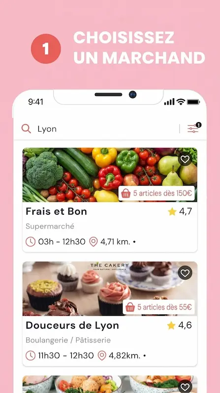Capture d'écran de l'appli Phenix sur Android